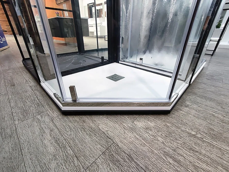 Душевой уголок RGW Hotel HO-081 профиль хром, стеклянные, угловые, без поддона - фото 6