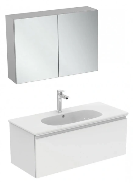 Тумба с раковиной подвесная Ideal Standard Tesi T0048 100 см с одним ящиком, подвесная, пристенная - фото 4