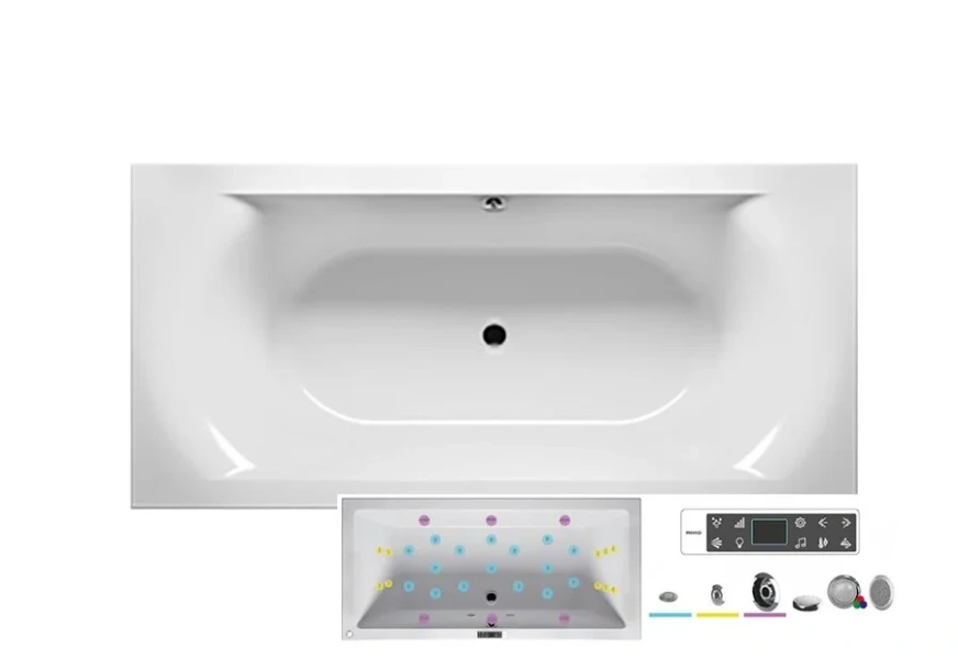Ванна гидромассажная Riho Lima 190 x 90 см, BLISS2 - фото 1