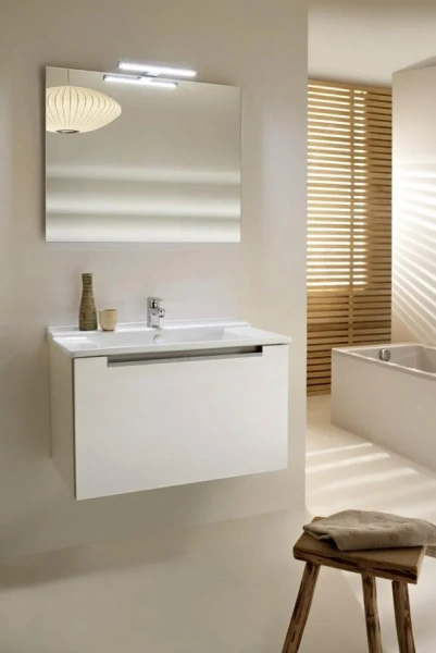 Зеркальный шкаф с подсветкой Jacob Delafon Odeon Up 60 см малиновый лак, правый, современные, hi-tech - фото 4