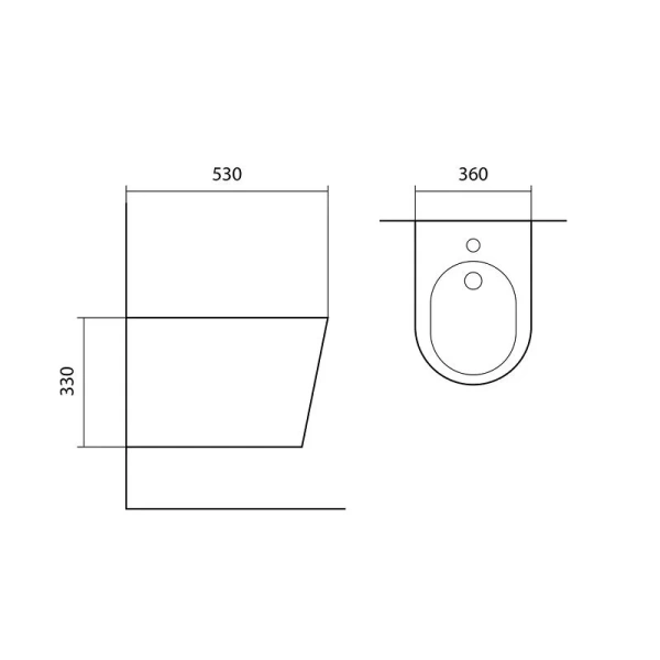Биде подвесное Акватек Вега белое, современные, hi-tech - фото 2