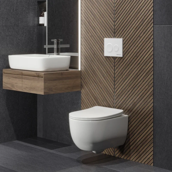 Инсталляция для унитаза BERGES Novum кнопка белая Soft Touch - фото 4