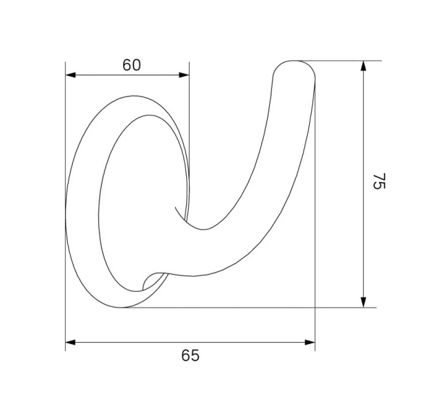 Крючок для ванной IDDIS Oldie бронза - фото 2