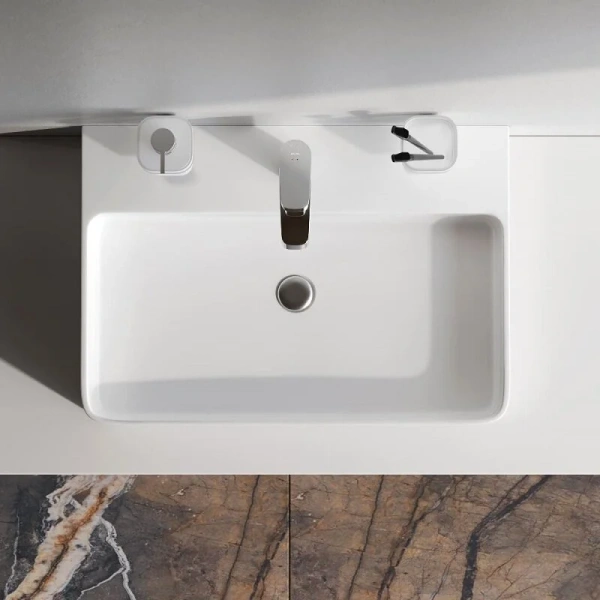 Раковина Am.Pm Func 60 см с 1 отверстием под смеситель, в форме чаши, прямоугольной формы - фото 5