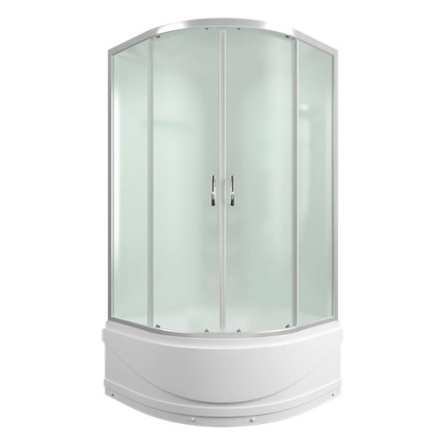Душевая кабина Erlit Comfort 90х90 см стекло матовое, полукруглые, четверть круга - фото 2