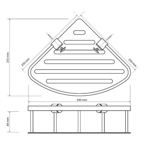 Полочка для ванной Bemeta Cytro угловая - фото 2