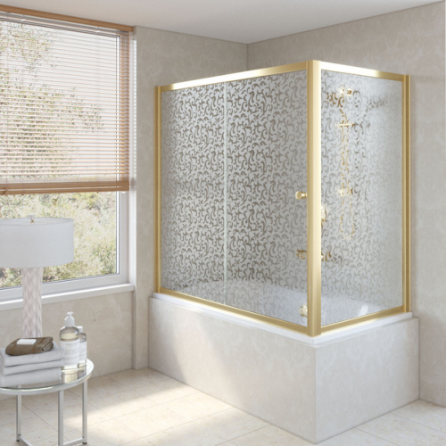 Душевая шторка на ванную стекло фея Vegas-glass ZV+ZVF 170х90 R03, узорчатые - фото 6