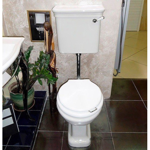 Сиденье для унитаза softclose, МДФ, цвет белый лак, фурнитура хром, Devon&Devon, по запросу - фото 2