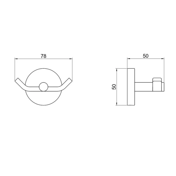 Крючок для ванной Акватек Бетта черный матовый - фото 2
