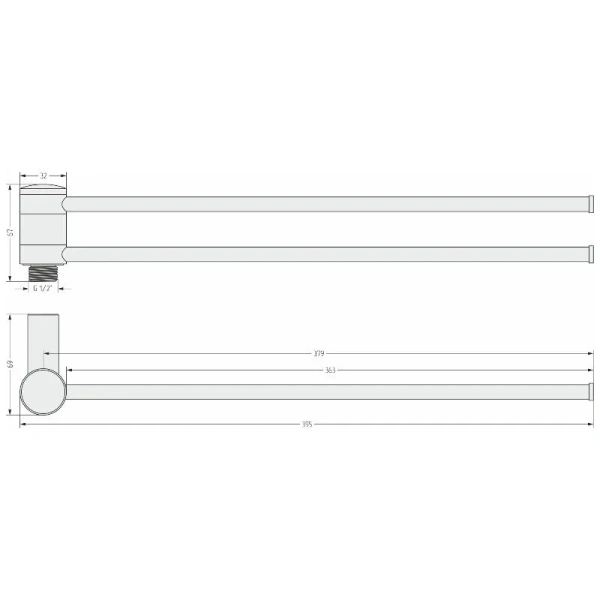 Полотецедержатель для полотенцесушителя Сунержа 39.5 см матовый белый, по запросу - фото 2