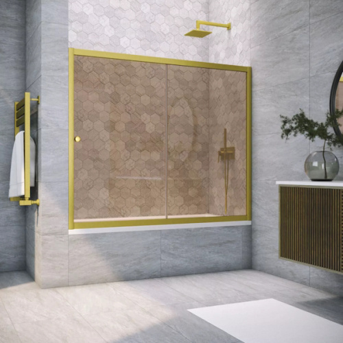 Душевая шторка на ванную стекло бронза Vegas-glass ZV 170 05 - фото 57