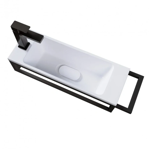 Консоль с раковиной подвесная Grossman Метрис 60 см  с полотенцедержателем