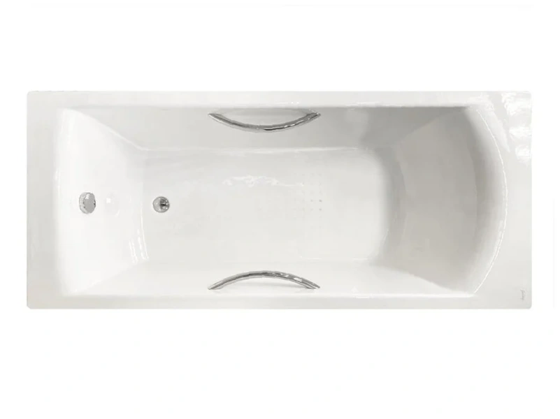 Ванна чугунная Jacob Delafon Biove 170х75 см с отверстиями для ручек, с антискользящим покрытием - фото 2