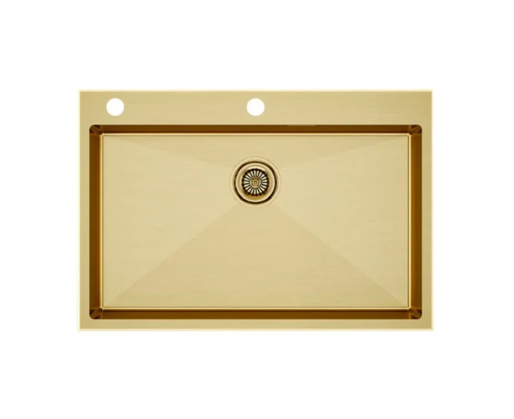 Мойка для кухни Paulmark Kroner-Edge 75 см вороненая сталь - фото 4