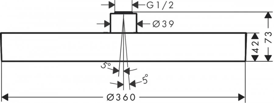 Верхний душ Hansgrohe Rainfinity 26231 с технологией QuickClean - фото 2