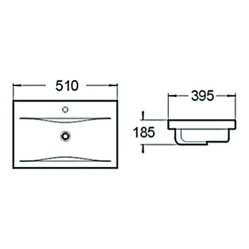 Раковина SantiLine 50 см встраиваемая сверху - фото 2