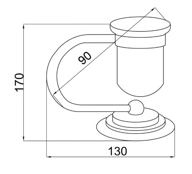 Стакан для ванной Boheme Murano бронза, классические, ретро - фото 2