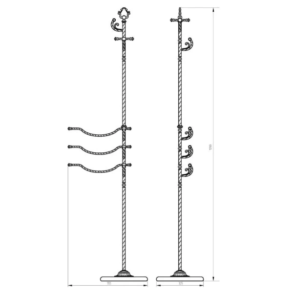 Вешалка для ванной Migliore Edera золото - фото 2