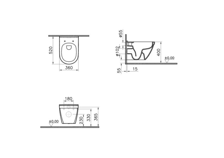 Комплект унитаз с инсталляцией VitrA S50 9003B003-7201 - фото 2