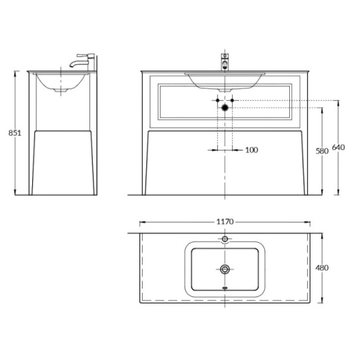 Схема, под врезную раковину - фото 5