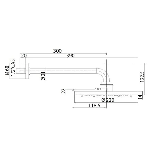 Верхний душ Bossini Nebulizair H19625G.030 - фото 3