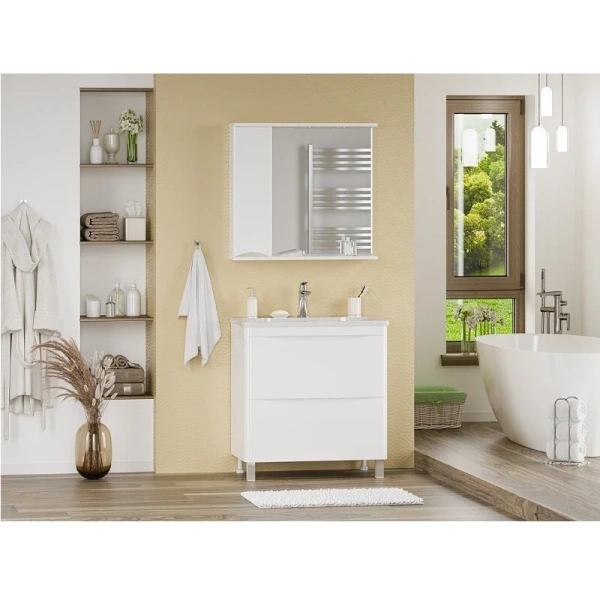 Зеркальный шкаф Misty Атлантик 80 см правый - фото 3