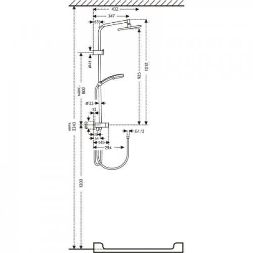 Душевая стойка Timo Saga хром SK-1018 chrome - фото 3