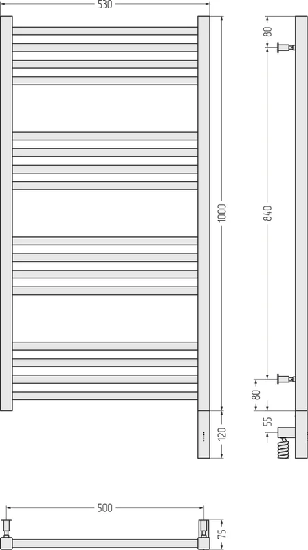 Полотенцесушитель электрический Сунержа Модус 3.0 50x100 см правый другие цветовые решения - фото 4