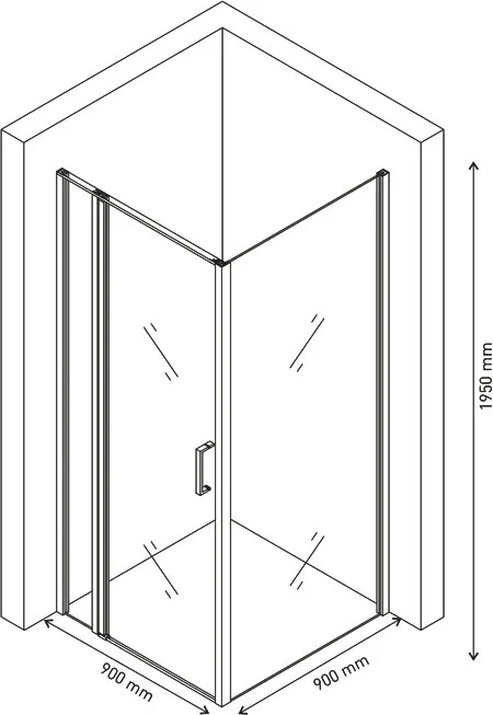 Душевой уголок BERGES Oxygen 90x90 см профиль хром сильвер - фото 3