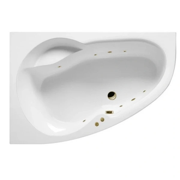 Ванна гидромассажная Excellent Newa Soft 160 x 95 см, левая, белый/бронза, WAEX.NEL16.SOFT.BR - фото 1