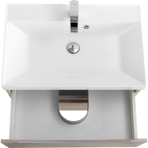 Тумба под раковину подвесная BelBagno Marino 60 см с двумя выкатными ящиками, rovere grigio, 60 см - фото 6