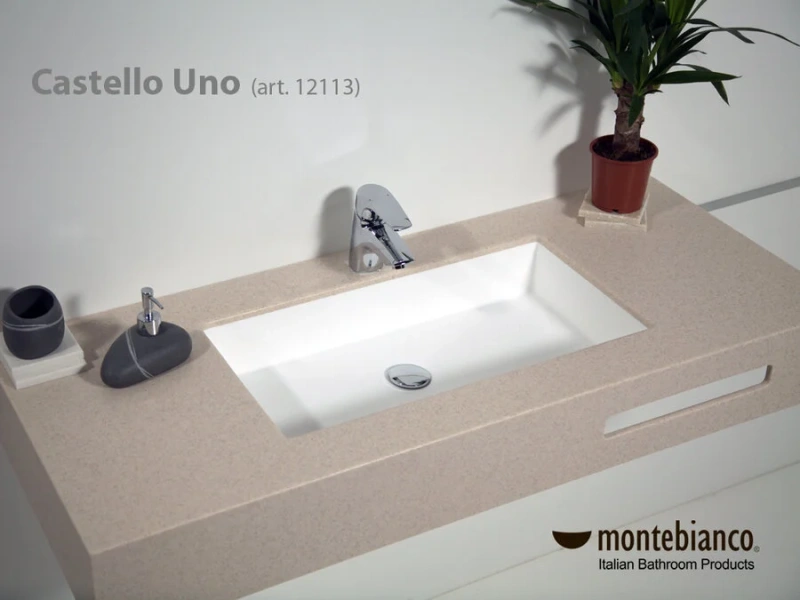Раковина Montebianco Castello Uno 55 см белая матовая - фото 3