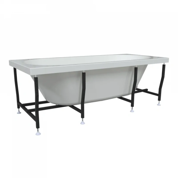 Акриловая ванна Радомир Вальс 1-01-2-0-9-183К, 180 x 80 см, каркас, фронтальный экран, слив-перелив автомат Вальс в комплекте, белая/хром, прямоугольные - фото 5