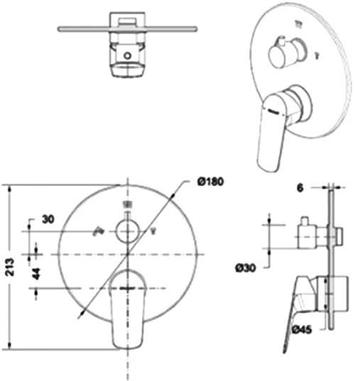 Смеситель для душа Bravat Rhein PB8429564-3-ENG латунь - фото 3
