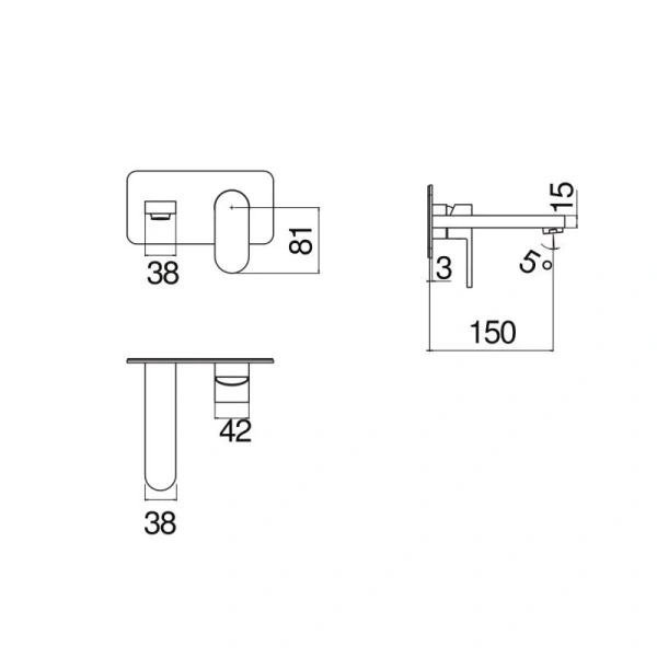 Смеситель для раковины Nobili Up UP94198CR латунь - фото 2