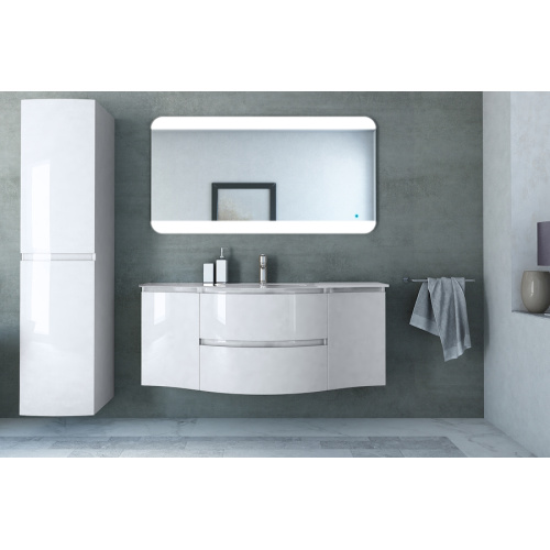 Тумба под раковину подвесная Cezares Vague 69 см Bianco Lucido, моноблок - фото 5