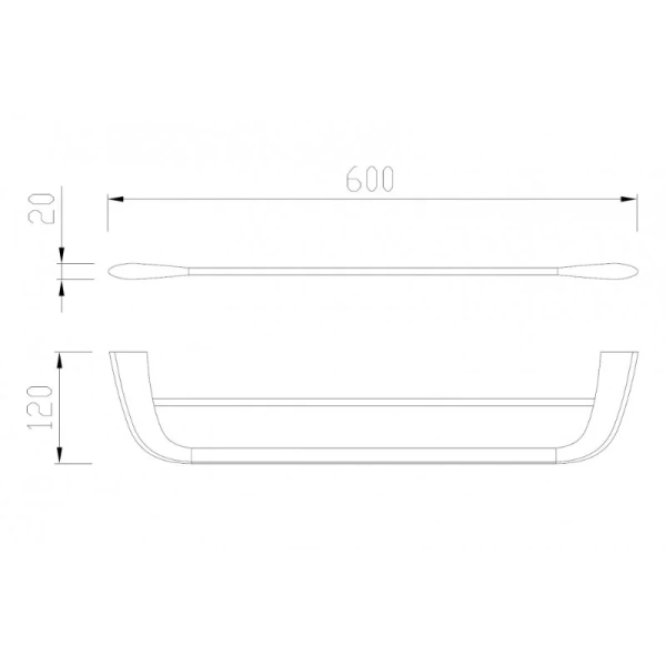 Полотенцедержатель Abber Nord AA1553 двойной, современные, hi-tech - фото 2