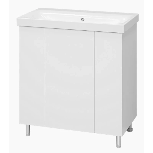 Тумба с раковиной напольная Misty Лира 80 см с дверцами, напольная, пристенная - фото 4