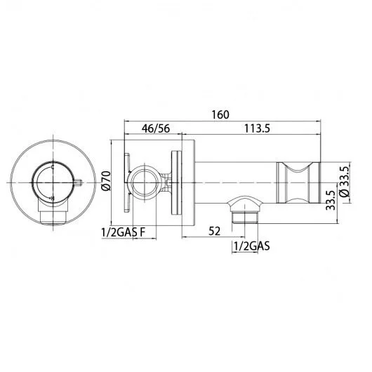 Гигиенический душ со смесителем Bossini Paloma Brass E37007B.073 - фото 3