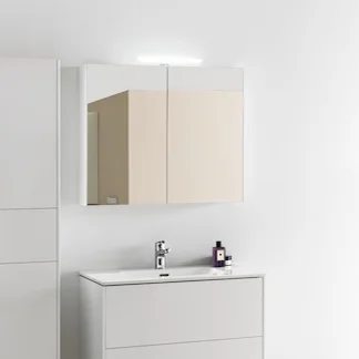 Зеркальный шкаф с подсветкой Laufen Base 80 см белый глянец - фото 1