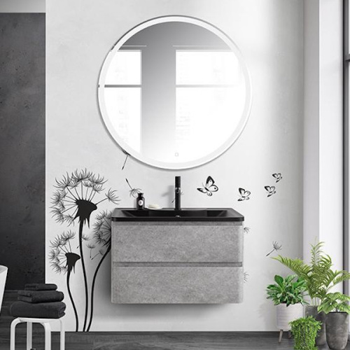 Тумба под раковину подвесная BelBagno Albano 80 см cemento verona grigio - фото 3