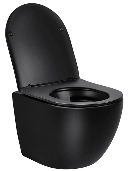 Унитаз подвесной Vincea Globo черный матовый, без бачка, со скрытым бачком - фото 4