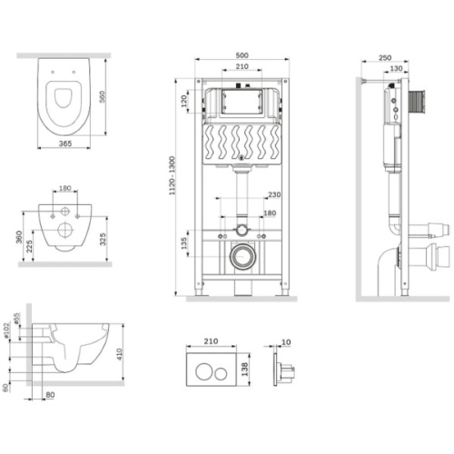 Унитаз с инсталляцией Am.Pm Awe с сиденьем микролифт - фото 3