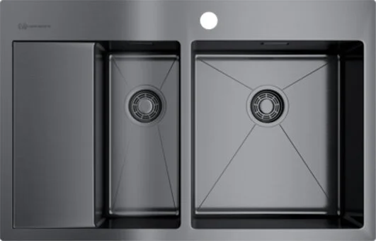 Мойка для кухни Omoikiri Akisame 78-2-LG-R 78 см светлое золото чаша справа - фото 3