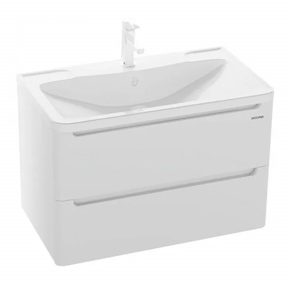 Тумба с раковиной подвесная Grossman Адель 108003 80 см МДФ