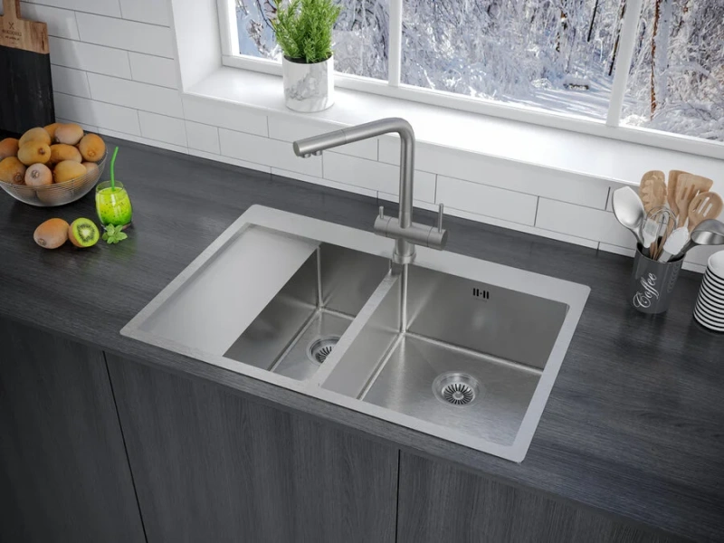 Мойка для кухни Paulmark Liga PM227851 78 см с дополнительной чашей, с одной дополнительной чашей - фото 7