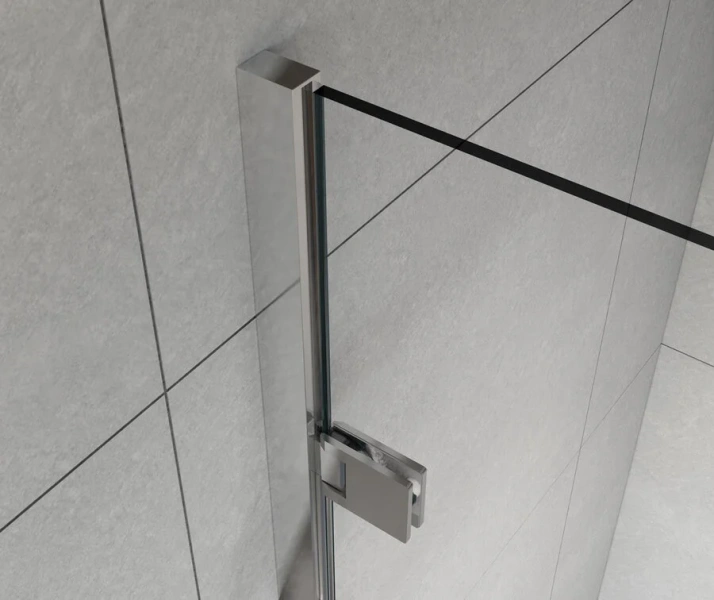 Душевая дверь в нишу Vincea Flex 90 см профиль черный, стекло тонированное, недорогие, в нишу, стеклянные - фото 5