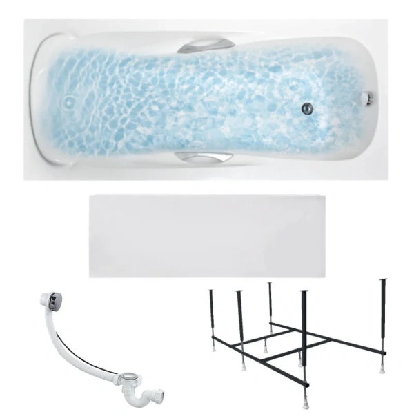 Ванна акриловая 1MarKa Calypso 01каи1775кп, 170 x 75 см, цвет белый - фото 4