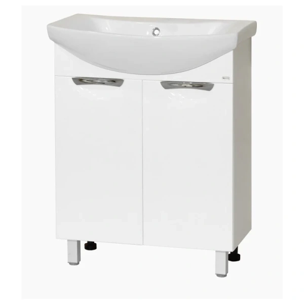 Тумба под раковину напольная Misty Лаванда 65 см белая - фото 1