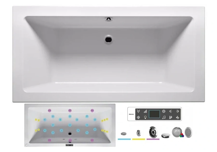 Ванна гидромассажная Riho Lusso 170 x 75 см, BLISS - фото 1